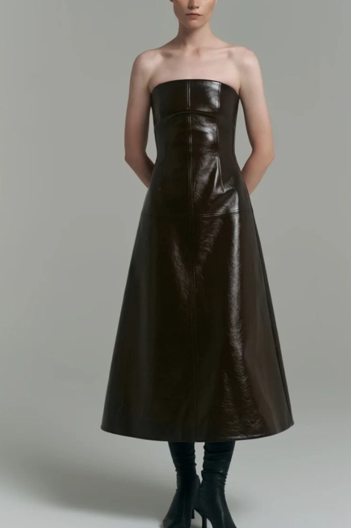 Vestido Couro Catarina